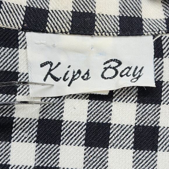 Vintage 80s Kips Bay Blazer Womens Size S Black White Gingham Plaid Lightweight - Picture 3 of 9